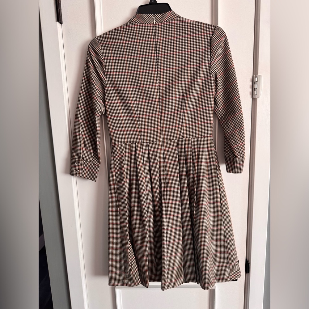 Gal Meets Glam Blanche Check Bow Tie Fit & Flare Dress - Picture 3 of 3